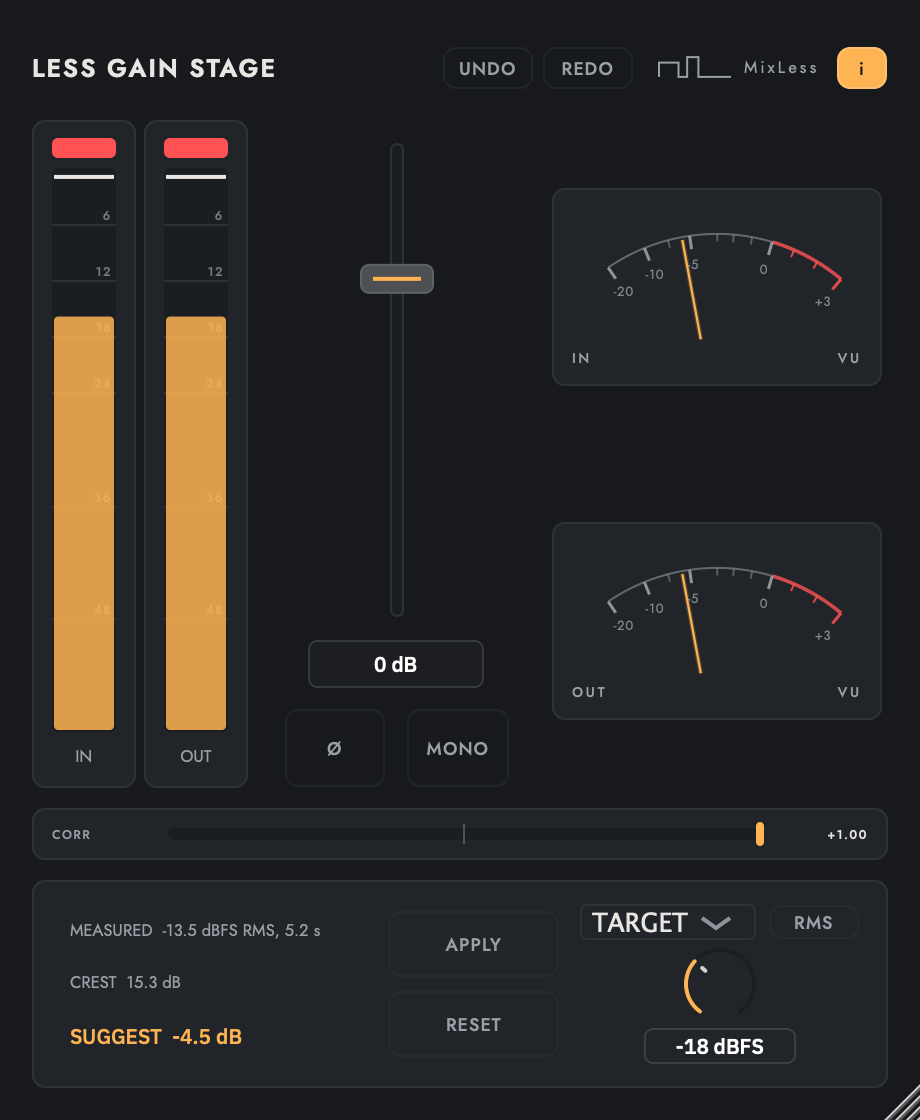 Less Gain Stage interface