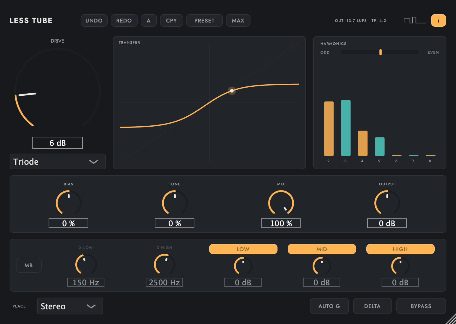 Less Tube interface