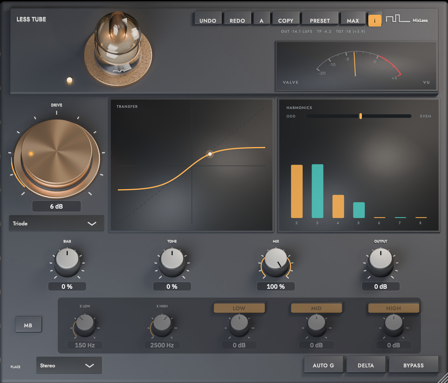 Less Tube interface